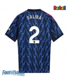 Arsenal William Saliba #2 Tricou Fotbal Replică 2025-26 Barbati Deplasare